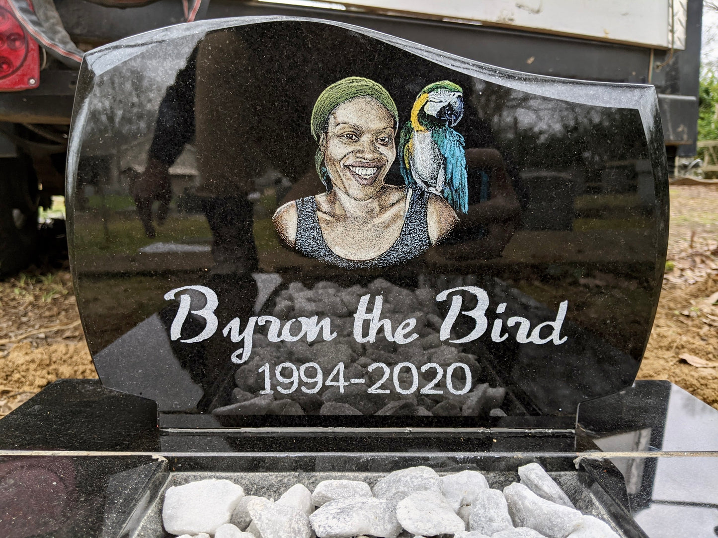 Granite Upright Pet Memorial Style B