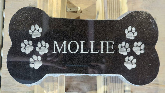 Granite Bone Flat Pet Memorial