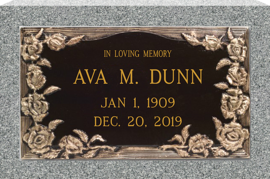 24" x 14" bronze marker with granite backer