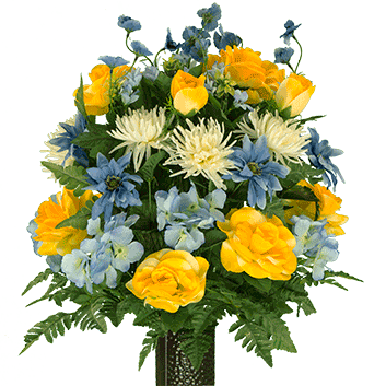 Large Silk Cemetery Arrangement