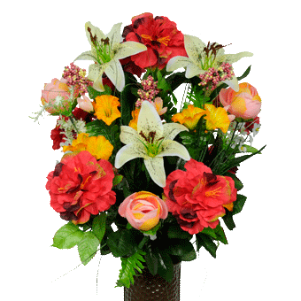 Small Silk Cemetery Arrangement