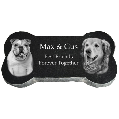 Granite Bone Flat Pet Memorial
