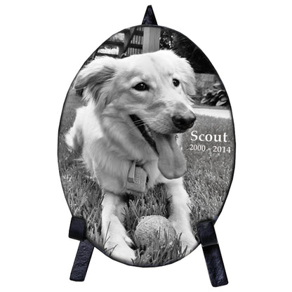 Marble Oval Indoor Pet Memorial