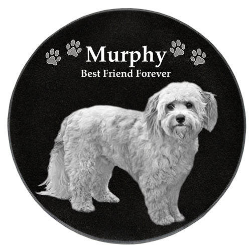 Marble Round Indoor Pet Memorial