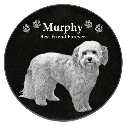 Marble Round Indoor Pet Memorial
