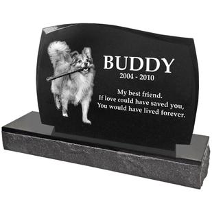 Granite Upright Pet Memorial Style B