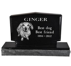 Granite Upright Pet Memorial Style C